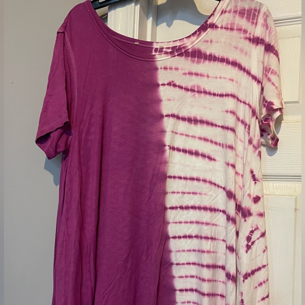 Entro tie dyed pink top